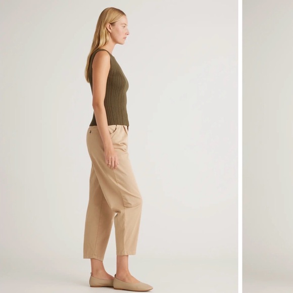 Quince Cotton Cashmere Ribbed Tank - Picture 3 of 4